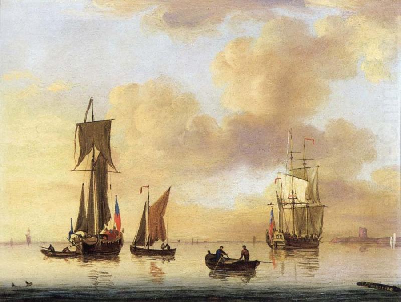 Francis Swaine A royal yacht and small naval ship in a calm china oil painting image